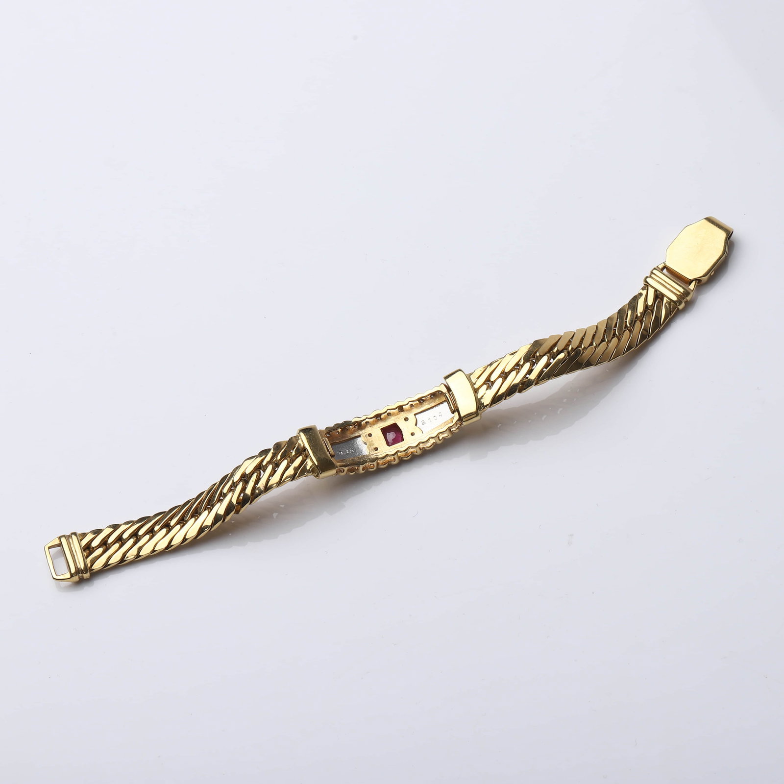 GOLD BRACELET WITH RUBY AND DIAMONDS - 6