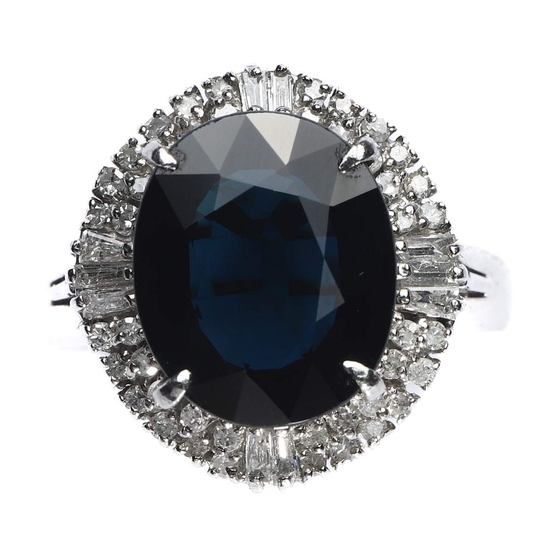 BLACK DIAMOND AND DIAMOND RING - 2