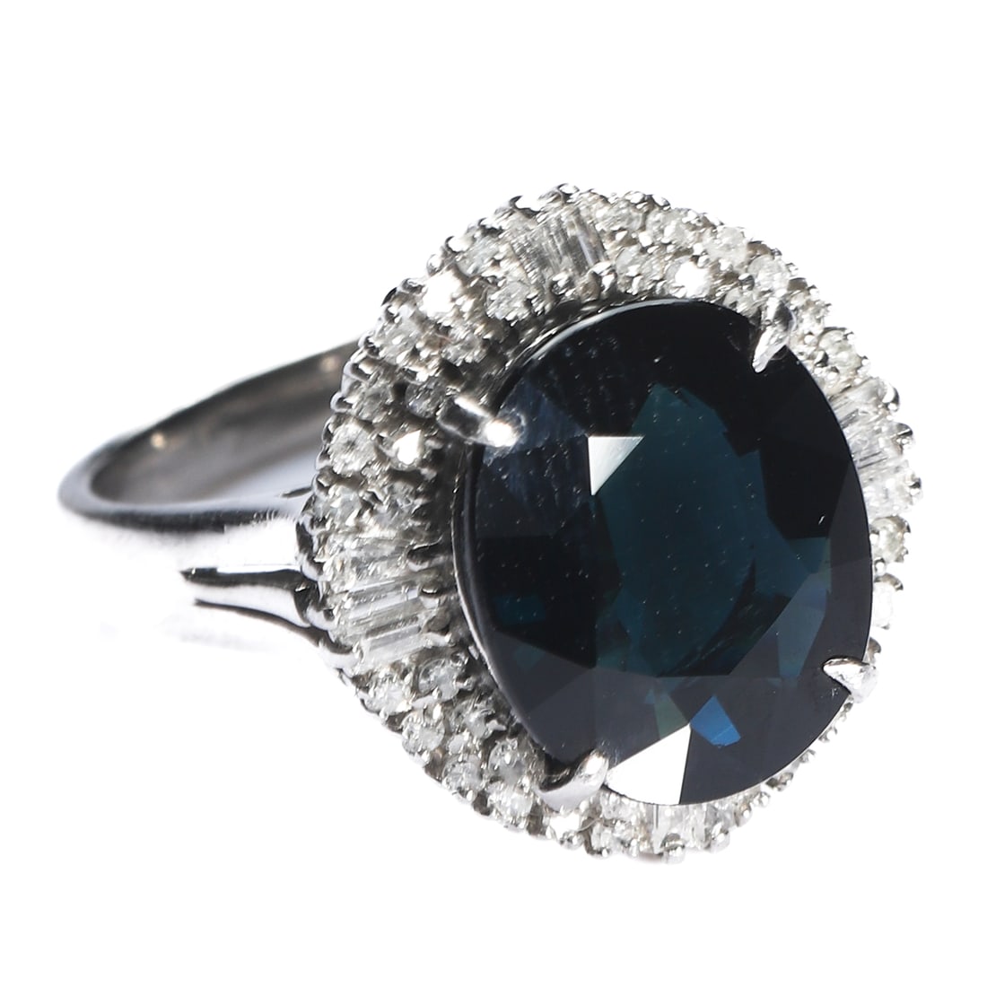 BLACK DIAMOND AND DIAMOND RING - 4