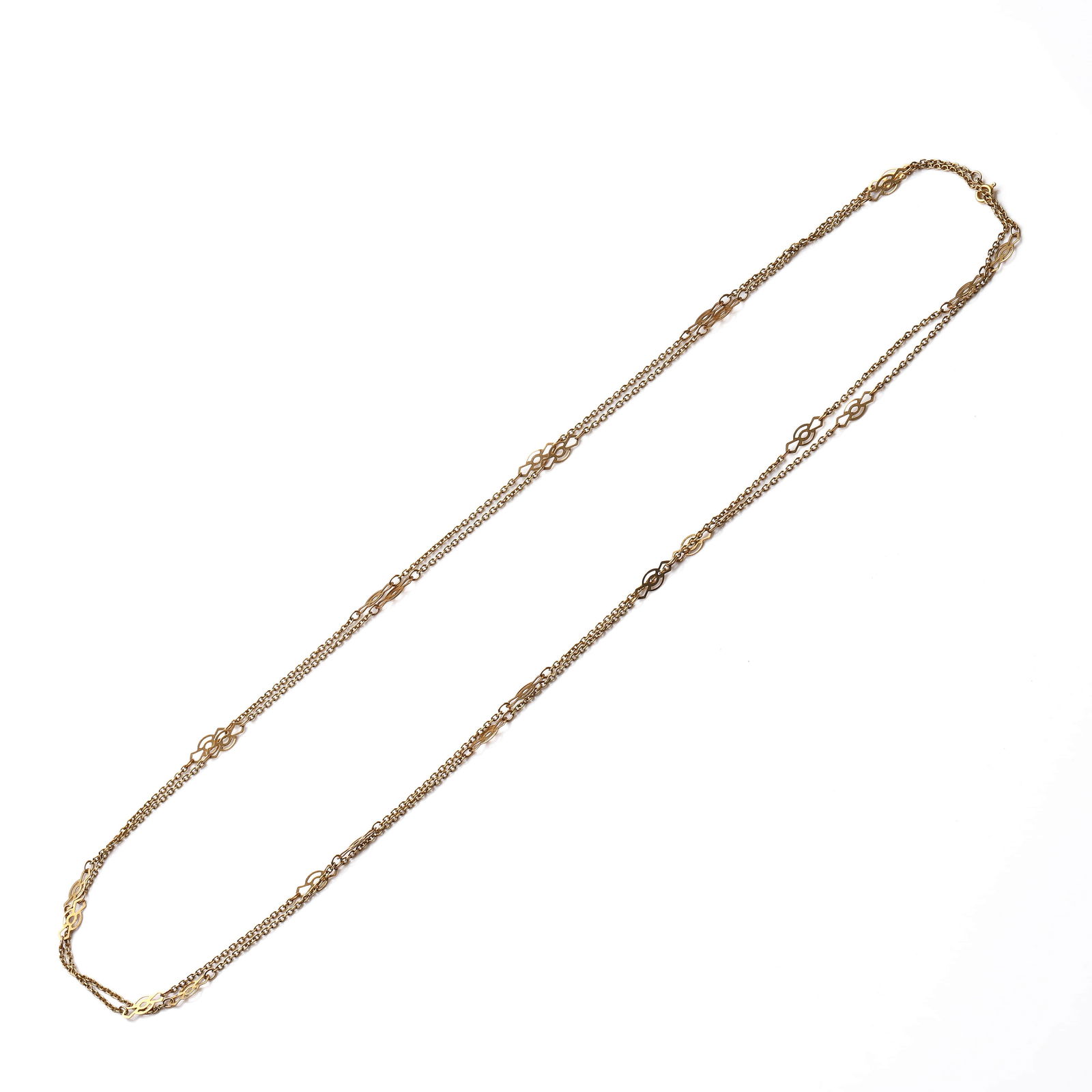 A GOLD LONGCHAIN NECKLACE - 2