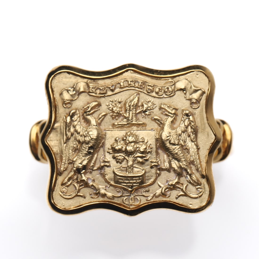 18K GOLD SIGNET-STYLE RING - 2