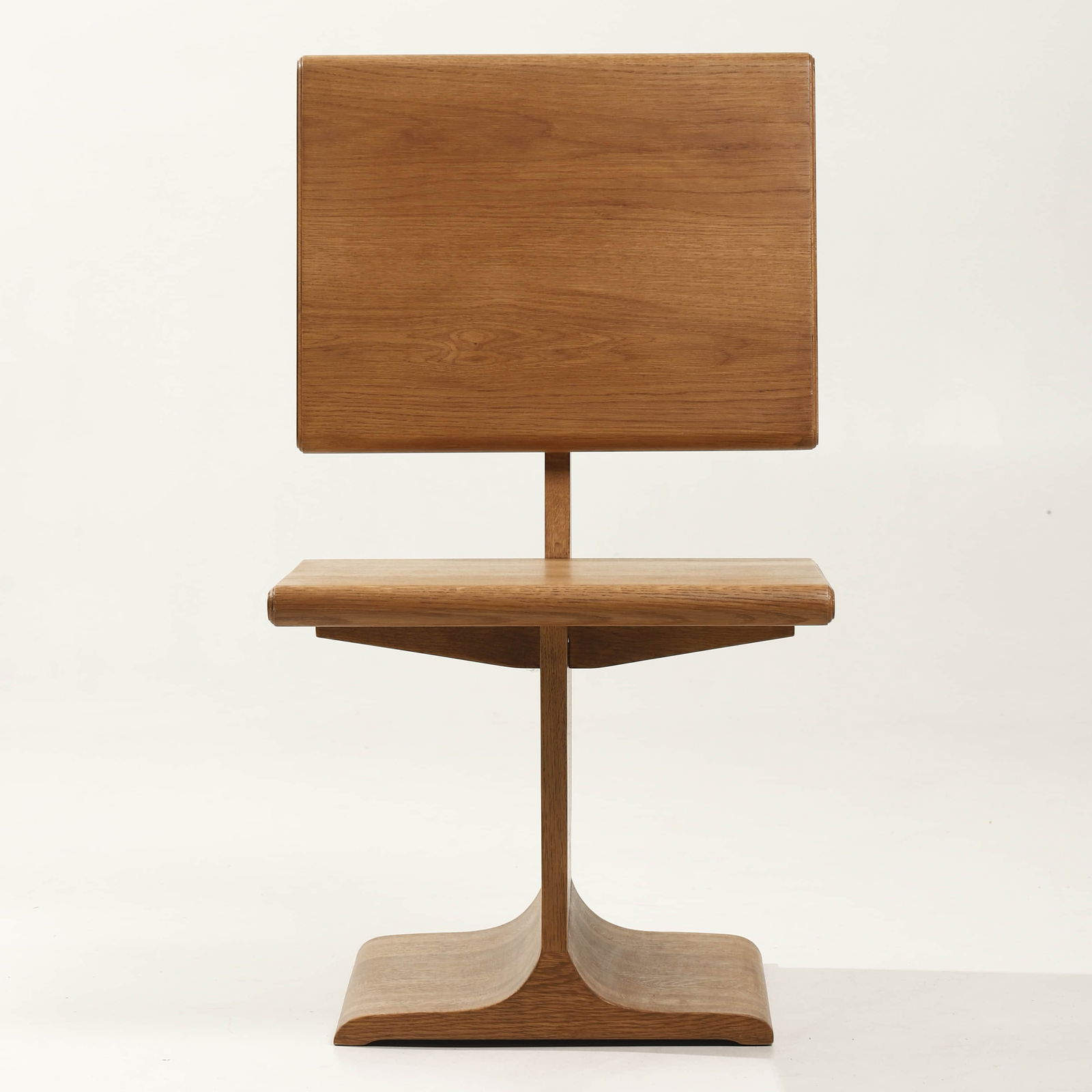 SOLID OAK SCULPTURAL SIDE CHAIR - 3