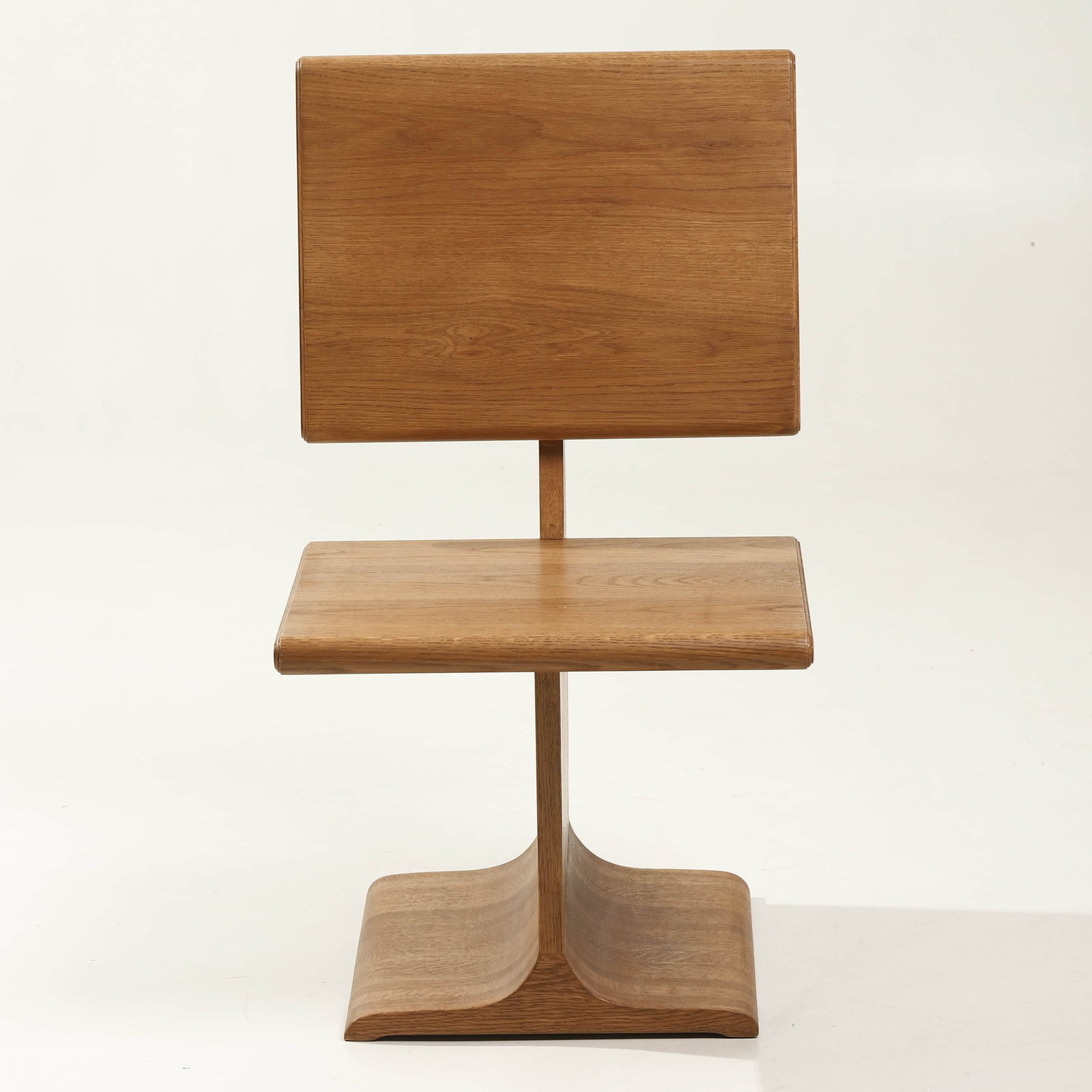 SOLID OAK SCULPTURAL SIDE CHAIR - 4