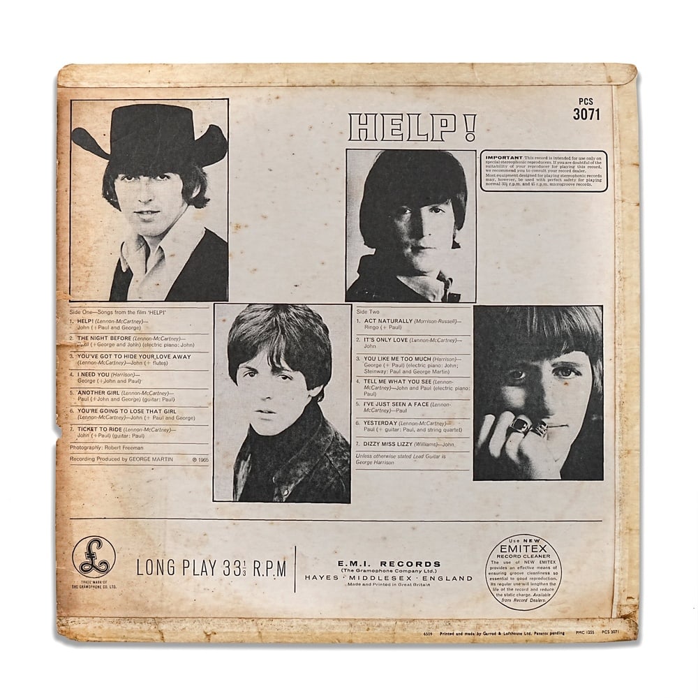 THE BEATLES FULLY SIGNED HELP! STEREO LP - 2