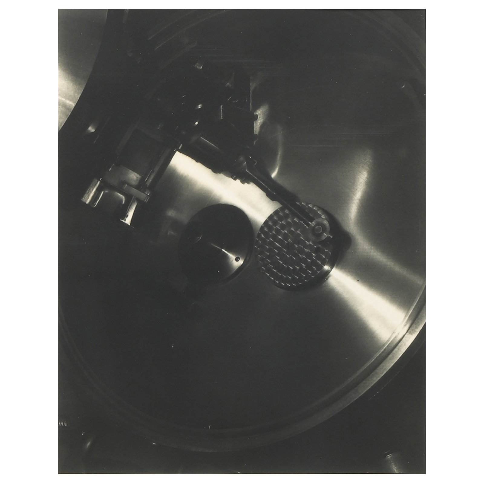 PAUL STRAND (1890–1976)AKELEY MOTION PICTURE CAMERA, NEW YORK: Artist PAUL STRAND (1890–1976) Title AKELEY MOTION PICTURE CAMERA, NEW YORK Medium Silver gelatin print, mounted on board Signature Signed in black ink on the reverse Dimensions Photograph: 7