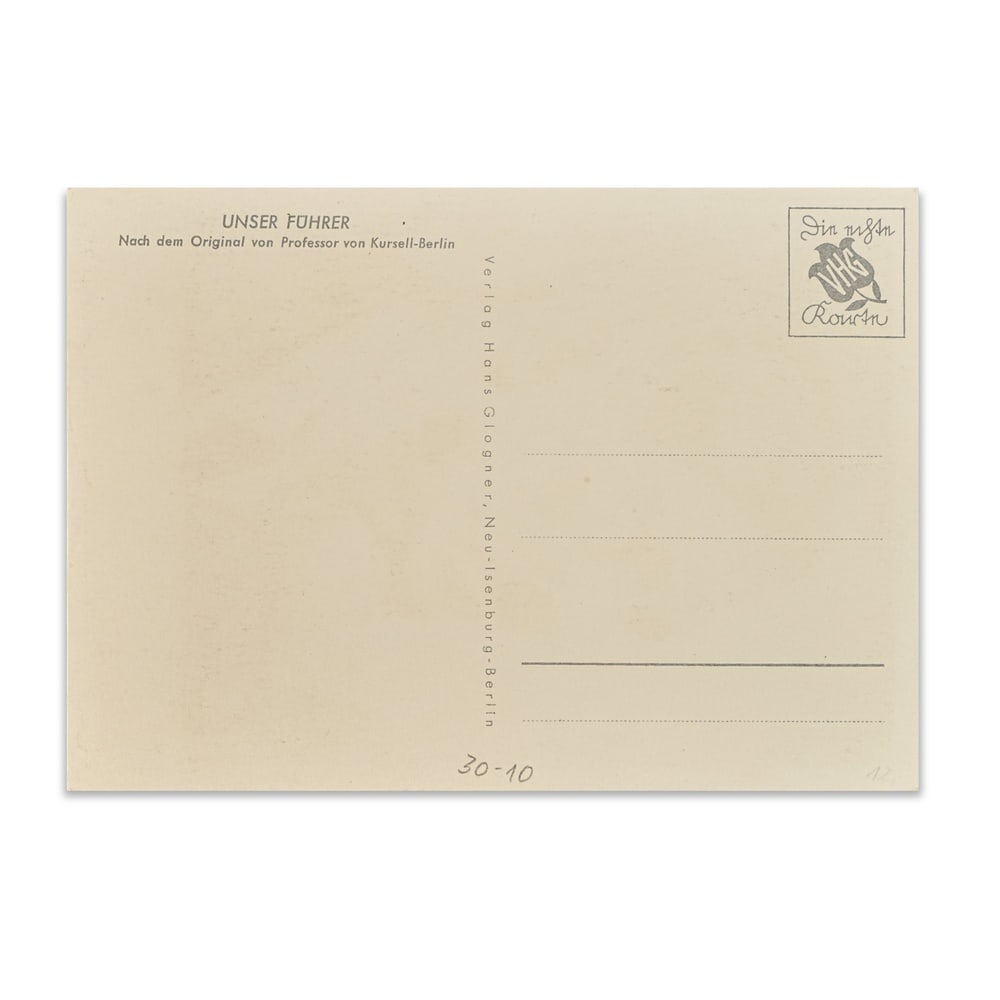 ADOLF HITLER SIGNED POSTCARD PORTRAIT - 2