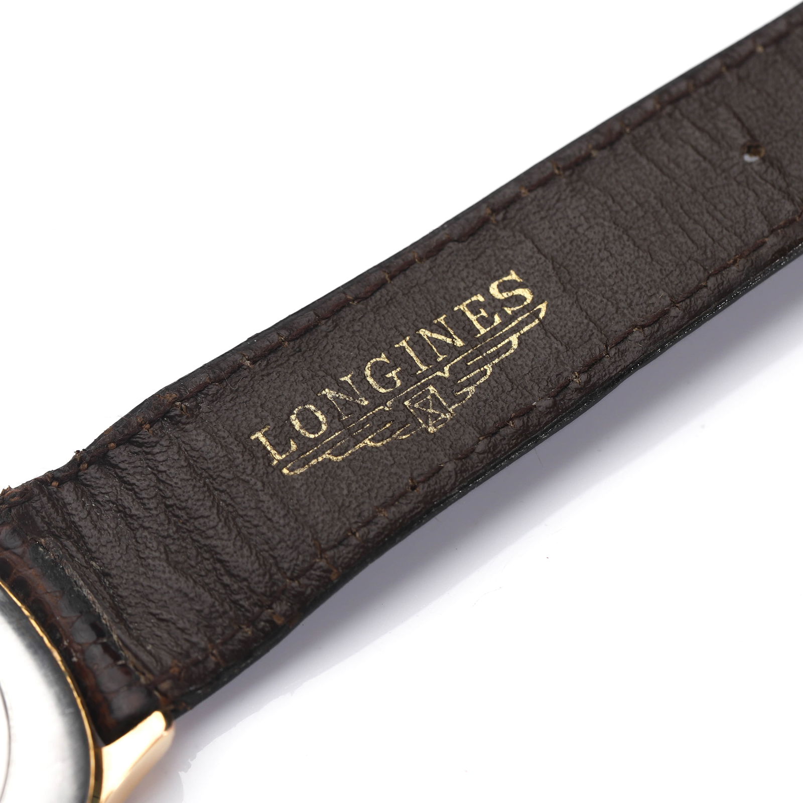 LONGINES GOLD-TONE AUTOMATIC DATE WRISTWATCH - 7