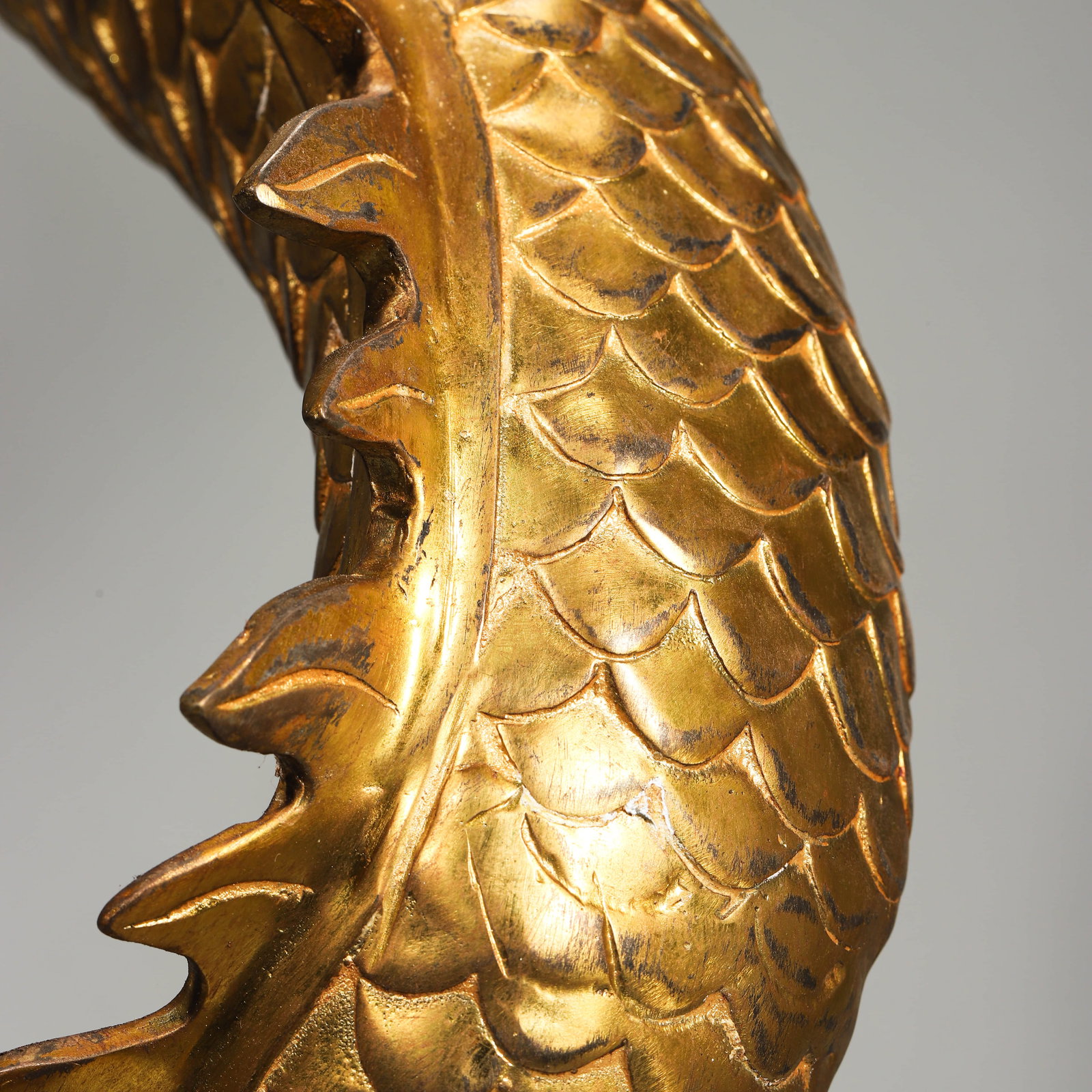 A GILT-BRONZE DRAGON. - 10