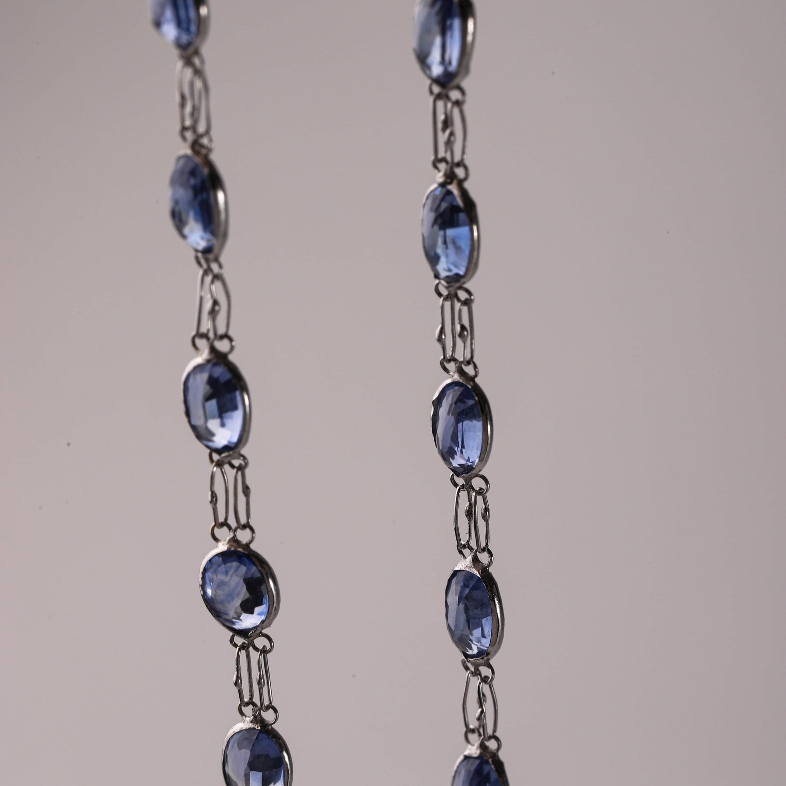 BLUE GEMSTONE AND SILVER NECKLACE - 4