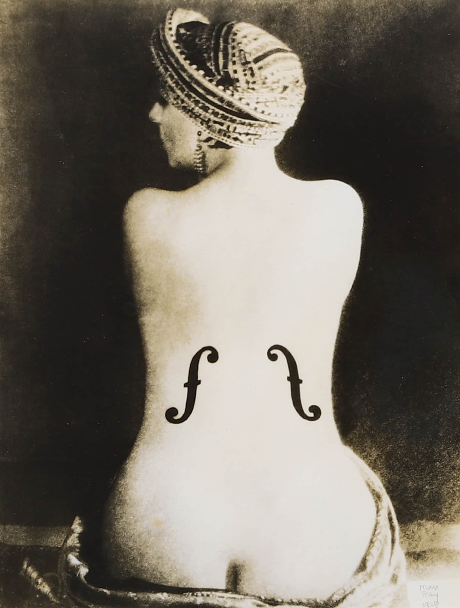 MAN RAY (1890–1976) LE VIOLON D'INGRES: Artist MAN RAY (1890–1976) Title LE VIOLON D'INGRES Medium Gelatin silver photograph, mounted on board Signature Signed in pencil on the lower right of the photograph Dimensions Photograph: 8 13/16 