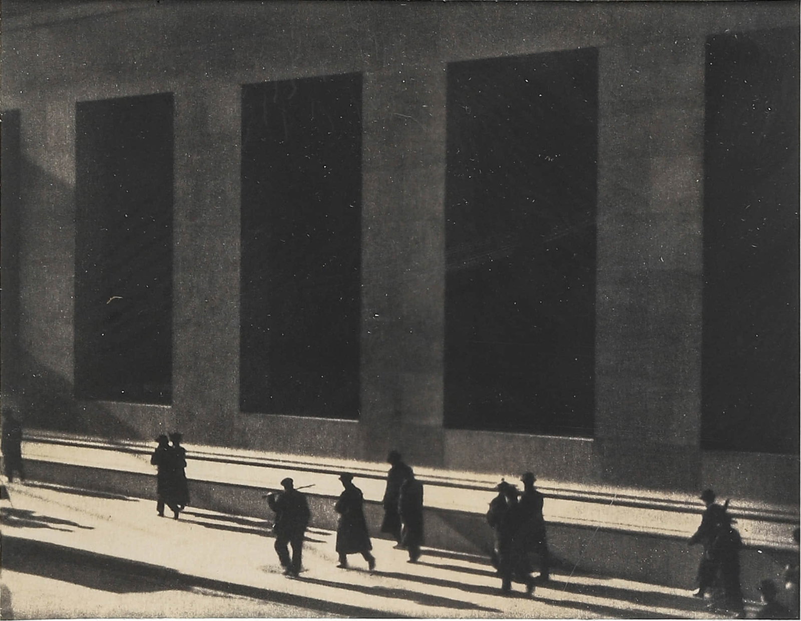 PAUL STRAND (1890–1976WALL STREET,NEW YORK: Artist PAUL STRAND (1890–1976) Title WALL STREET, NEW YORK Material Gelatin silver print, mounted on board Signature Signed in pencil on the reverse Dimensions Photograph 4 15/16 × 6 5/16 in. (12.5