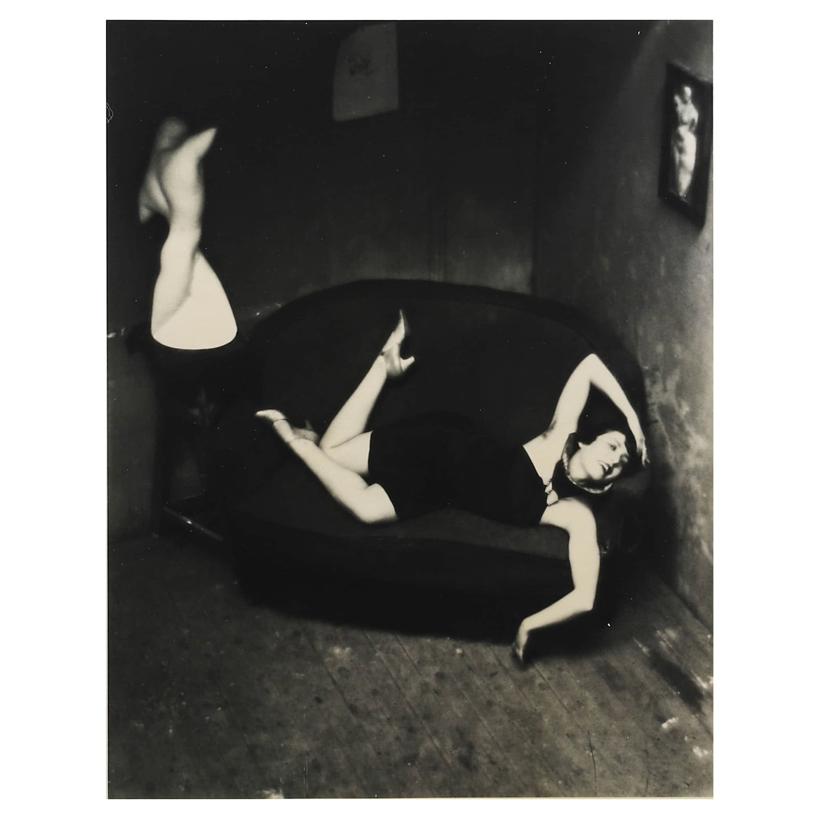 ANDRÉ KERTÉSZ (1894–1985), SATIRIC DANCER: Artist André Kertész (1894–1985) Medium Gelatin silver photograph, mounted on board Signature Signed in pencil on the verso, upper area Dimensions Photograph: 9 3/4 × 7 5/8 in. (24.7 × 19.4