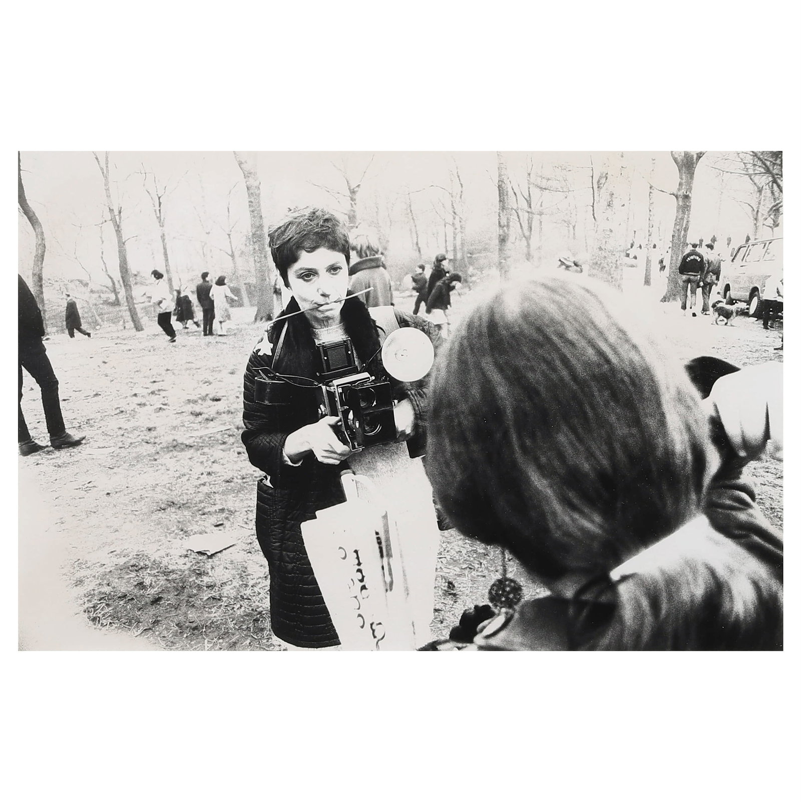 DIANE ARBUS (1923–1971)LOVE-IN, CENTRAL PARK, NEW YORK CITY: Artist DIANE ARBUS (1923–1971) Title LOVE-IN, CENTRAL PARK, NEW YORK CITY Medium gelatin silver photograph, mounted on board Signature signed in pencil on the lower left of the verso Dimensions
