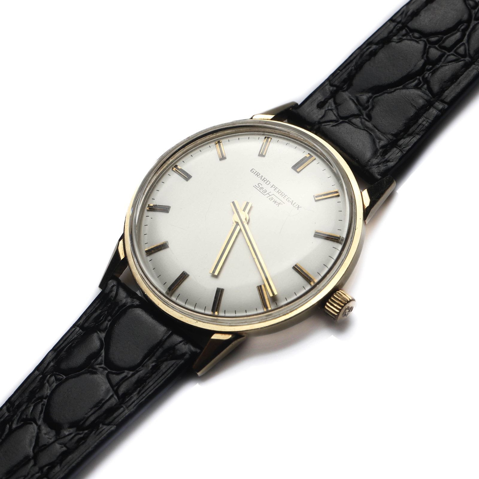 GIRARD-PERREGAUX SEA HAWK 14K GOLD WRISTWATCH (1 of 6)
