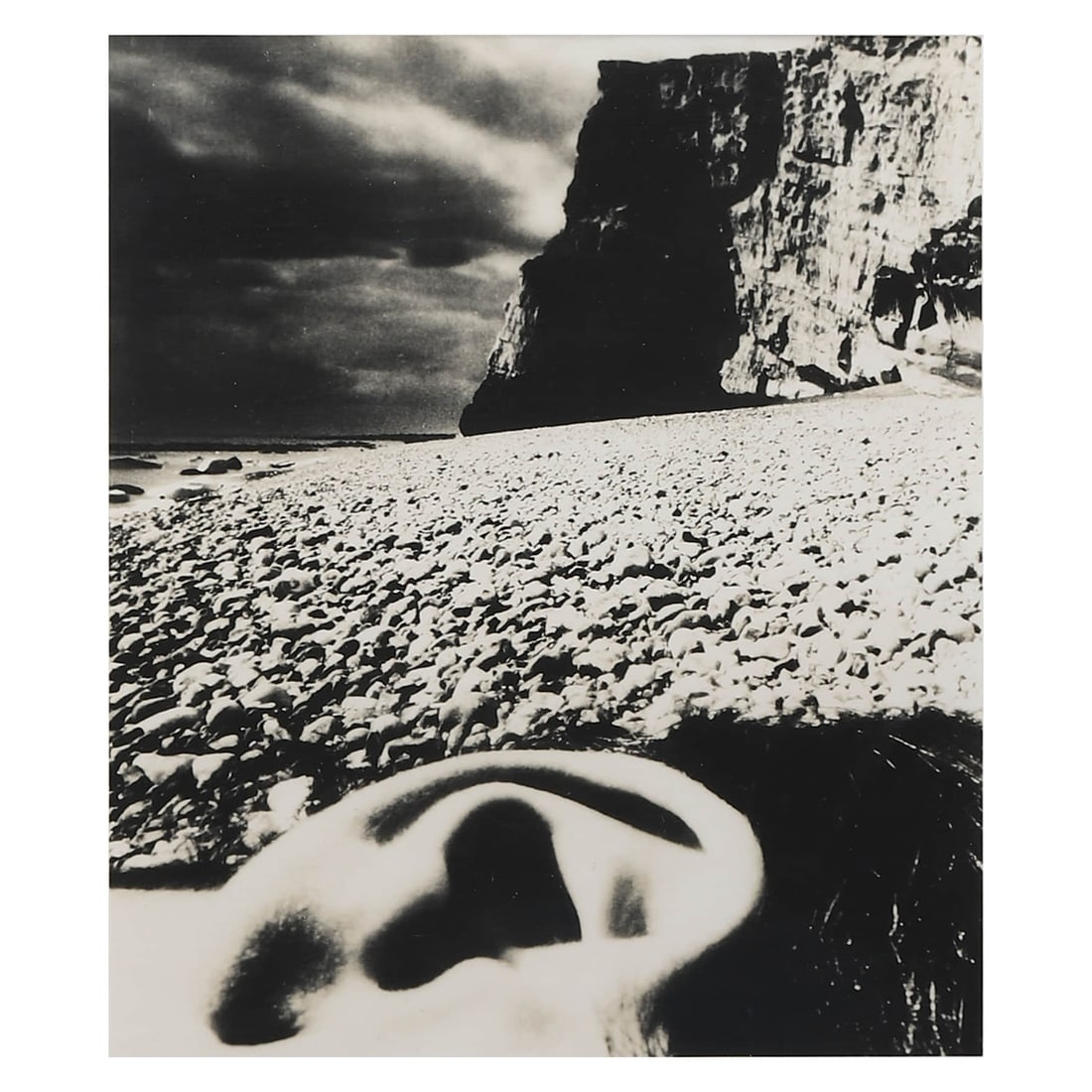 BILL BRANDT (1904–1983), EAST SUSSEX COAST: Artist Bill Brandt Title East Sussex Coast Medium Gelatin silver print, mounted on board Signature Signed in marker lower right recto Dimensions Image 7 3/8 × 8 5/8 in. (18.8 × 22 cm); Frame 15 3/4 