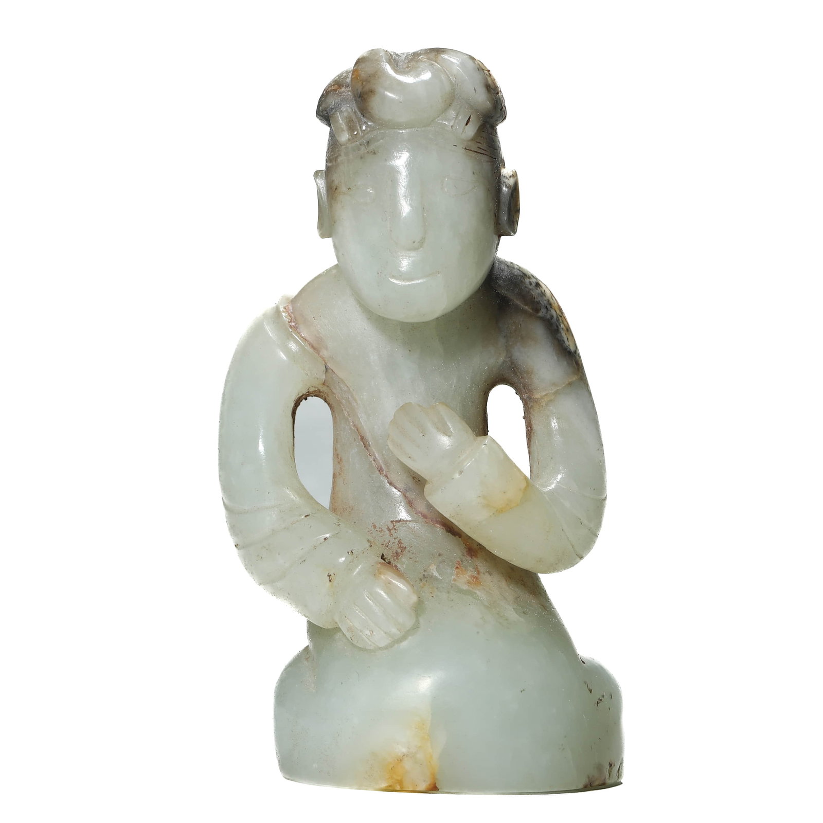 JADE FIGURE: Height 3 3/8 in (8.5 cm)