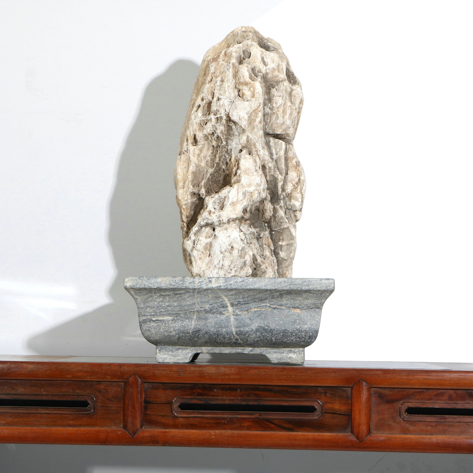 Taihu Stone Ornament: H 65cm, L 38cm, W 29.5cm