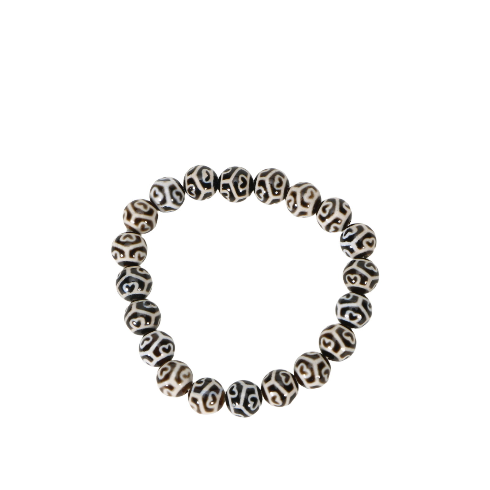 Dzi Bead Bracelet: 1cm, in Dia.