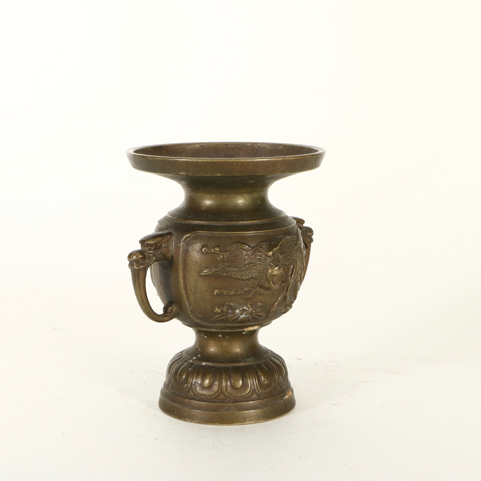Copper Phoenix Pattern Flower Vase - 3