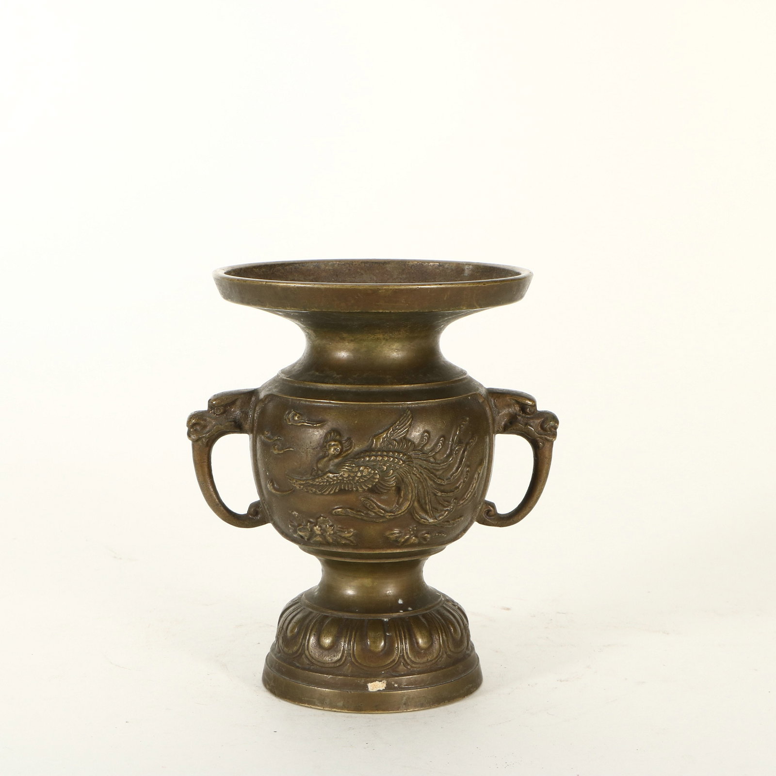 Copper Phoenix Pattern Flower Vase - 4