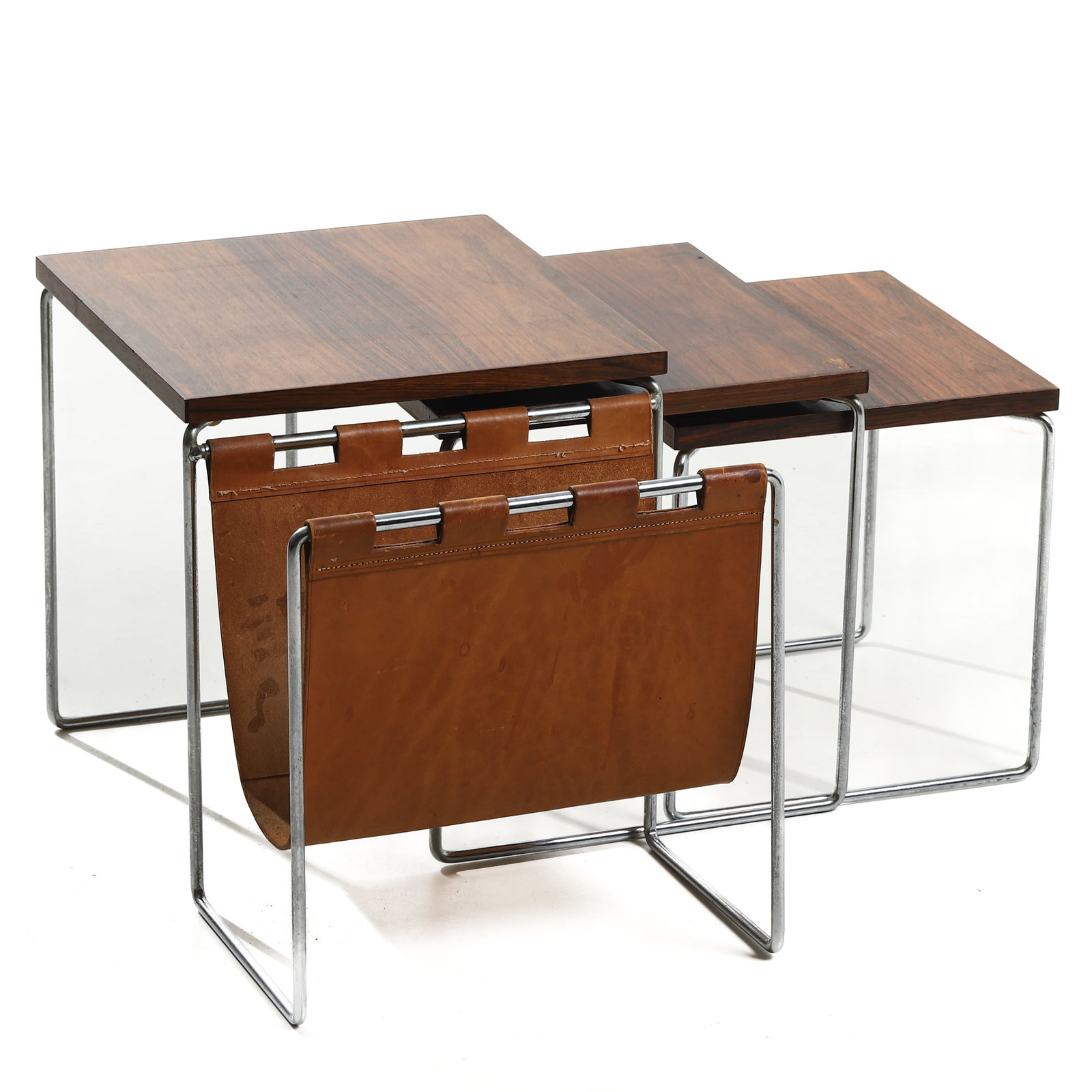 BRABANTIA NESTING TABLES WITH MAGAZINE HOLDER, NETHERLANDS, 1960s (1 of 5)