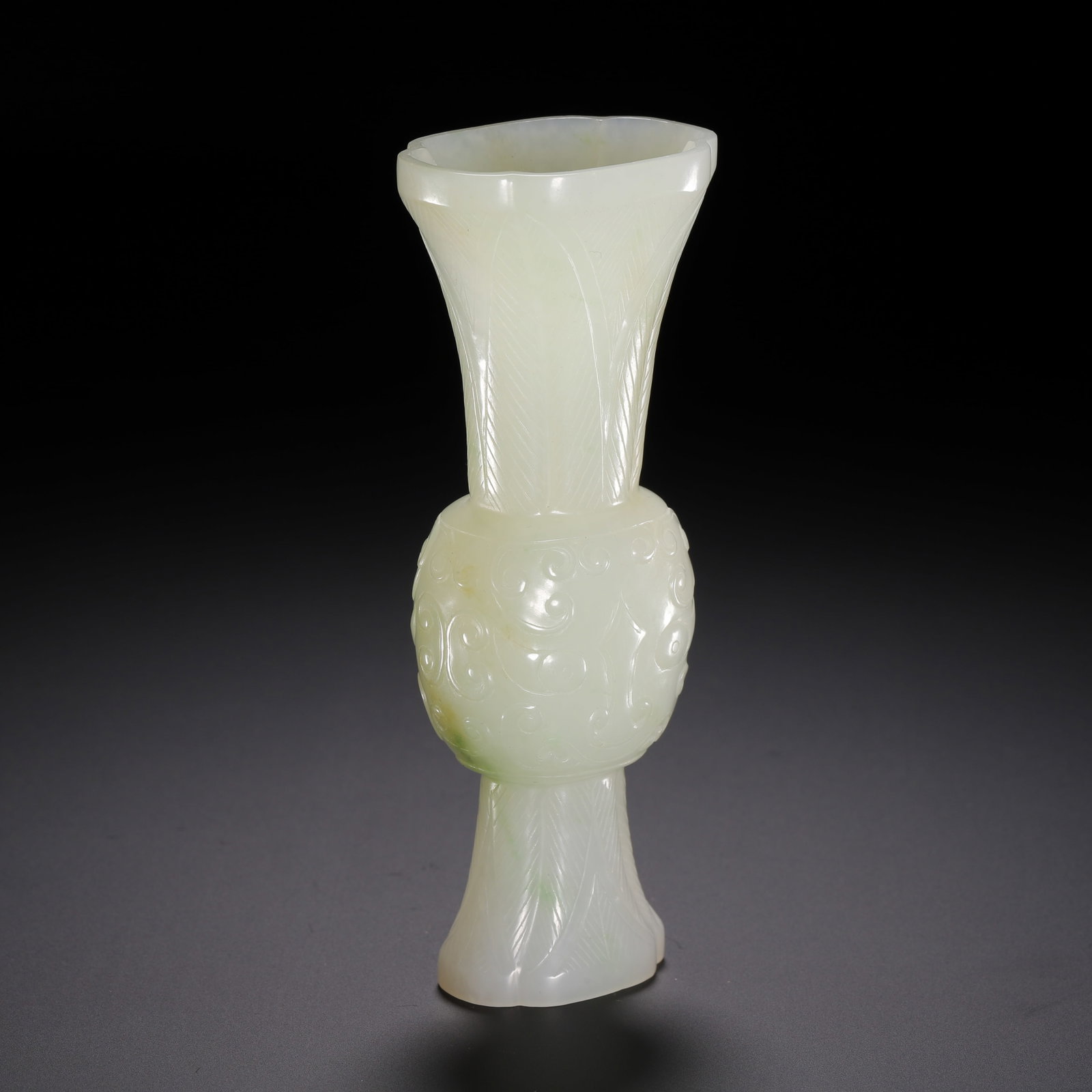 Hetian jade flower goblet - 4
