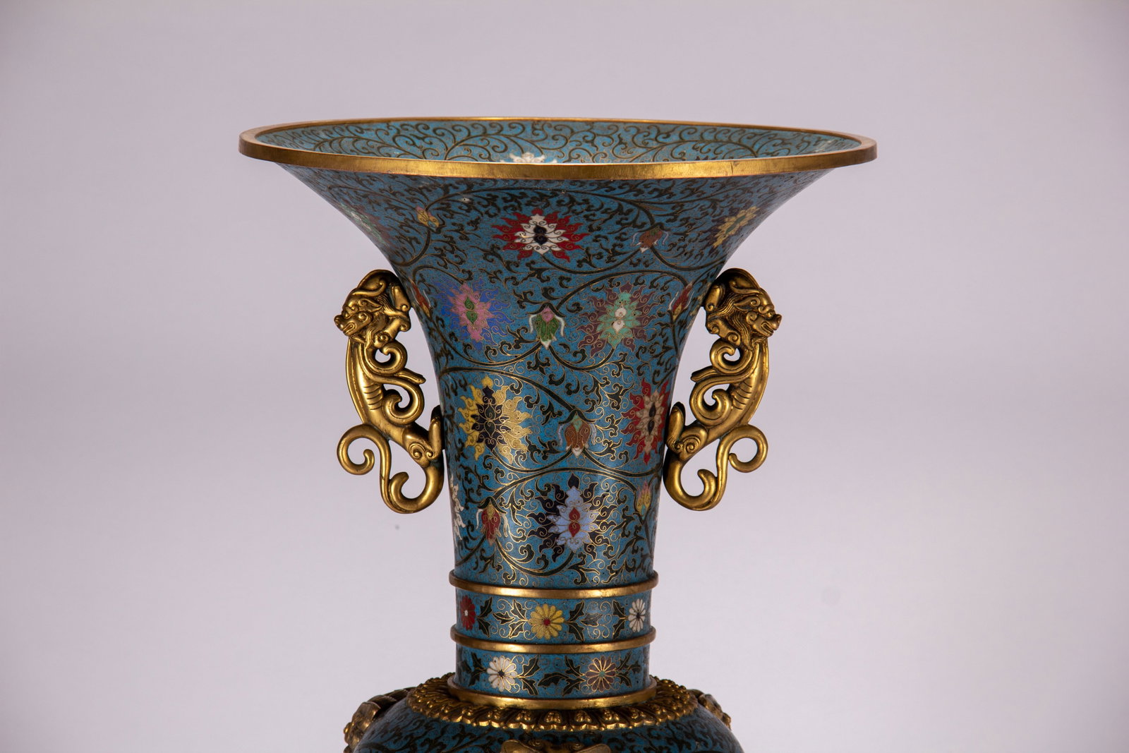 Cloisonn?? double-eared vase - 2