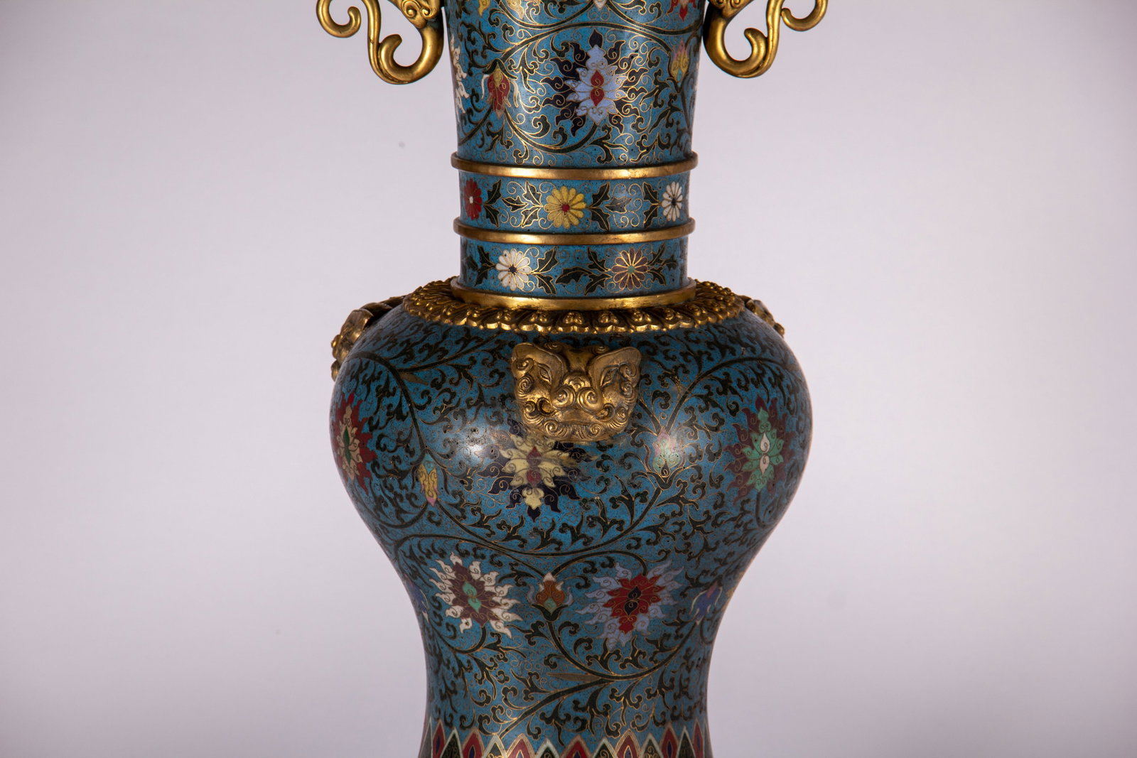 Cloisonn?? double-eared vase - 3
