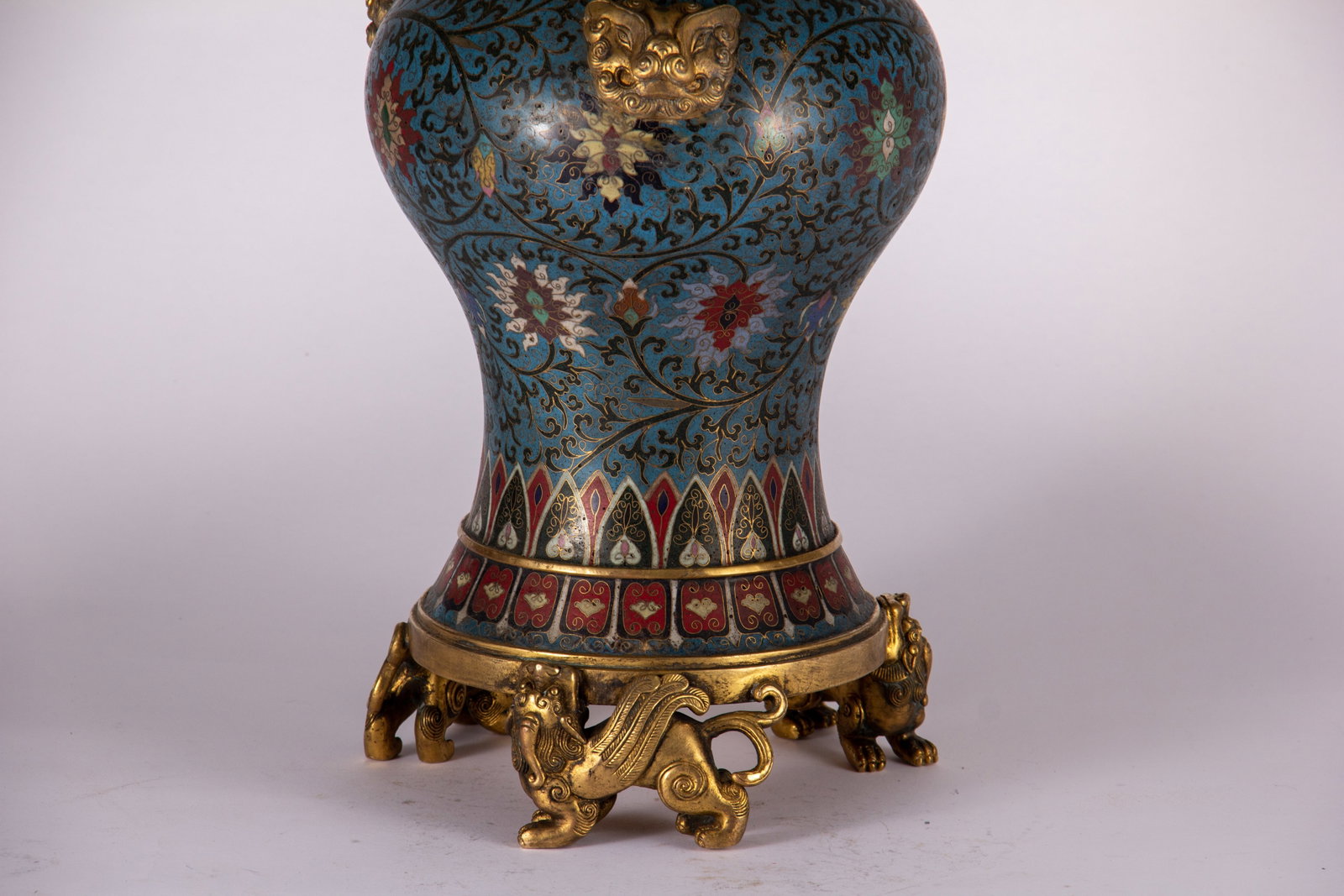 Cloisonn?? double-eared vase - 4