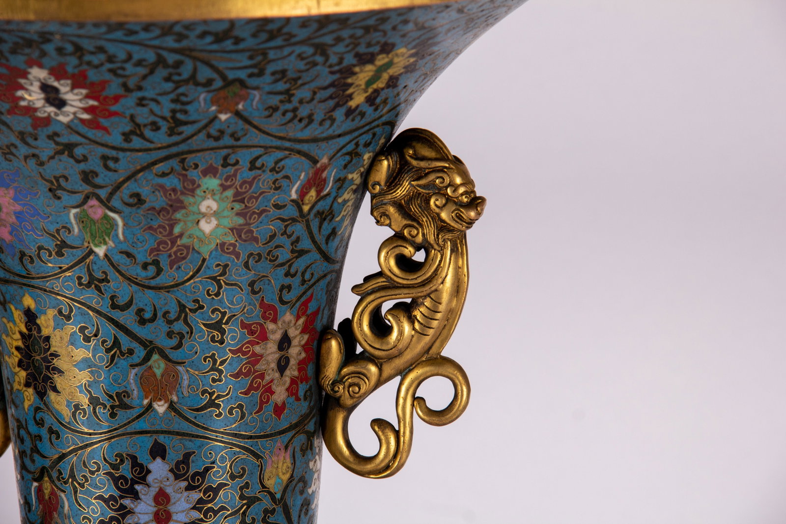 Cloisonn?? double-eared vase - 5