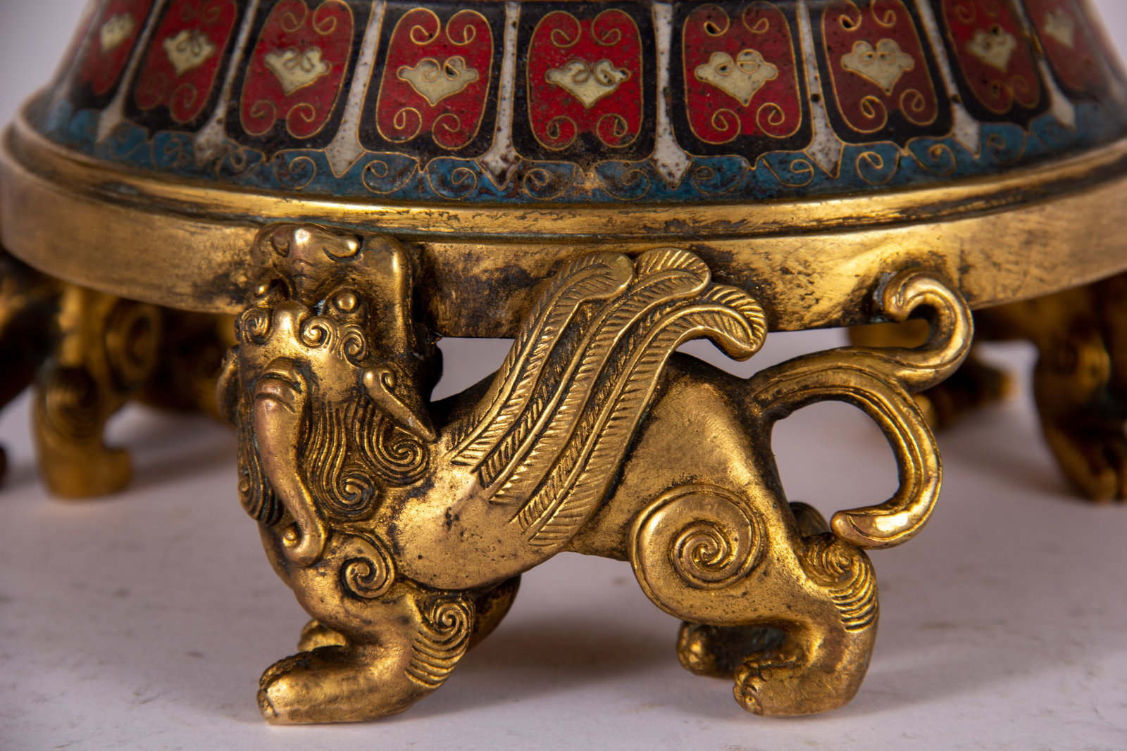 Cloisonn?? double-eared vase - 7