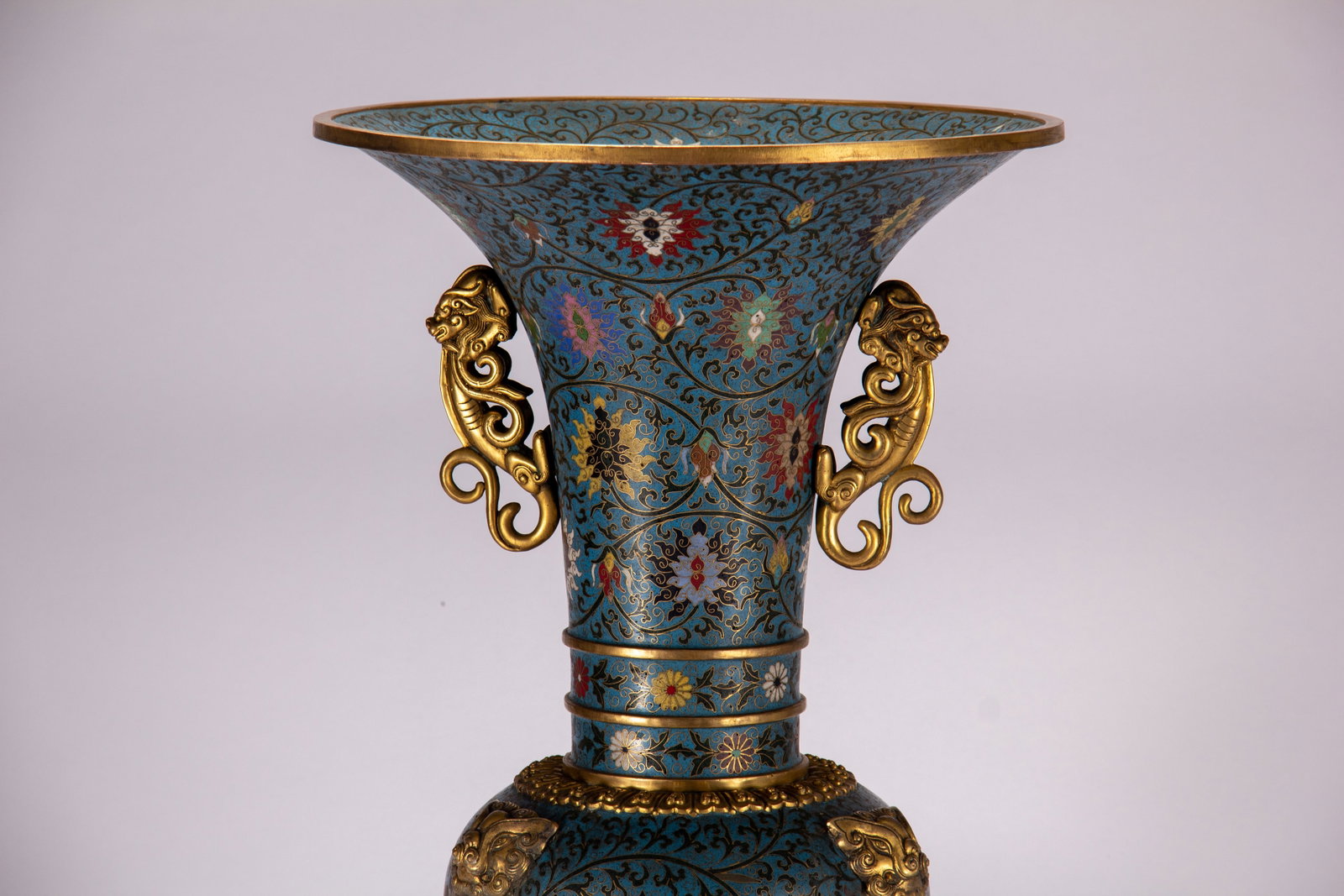 Cloisonn?? double-eared vase - 9