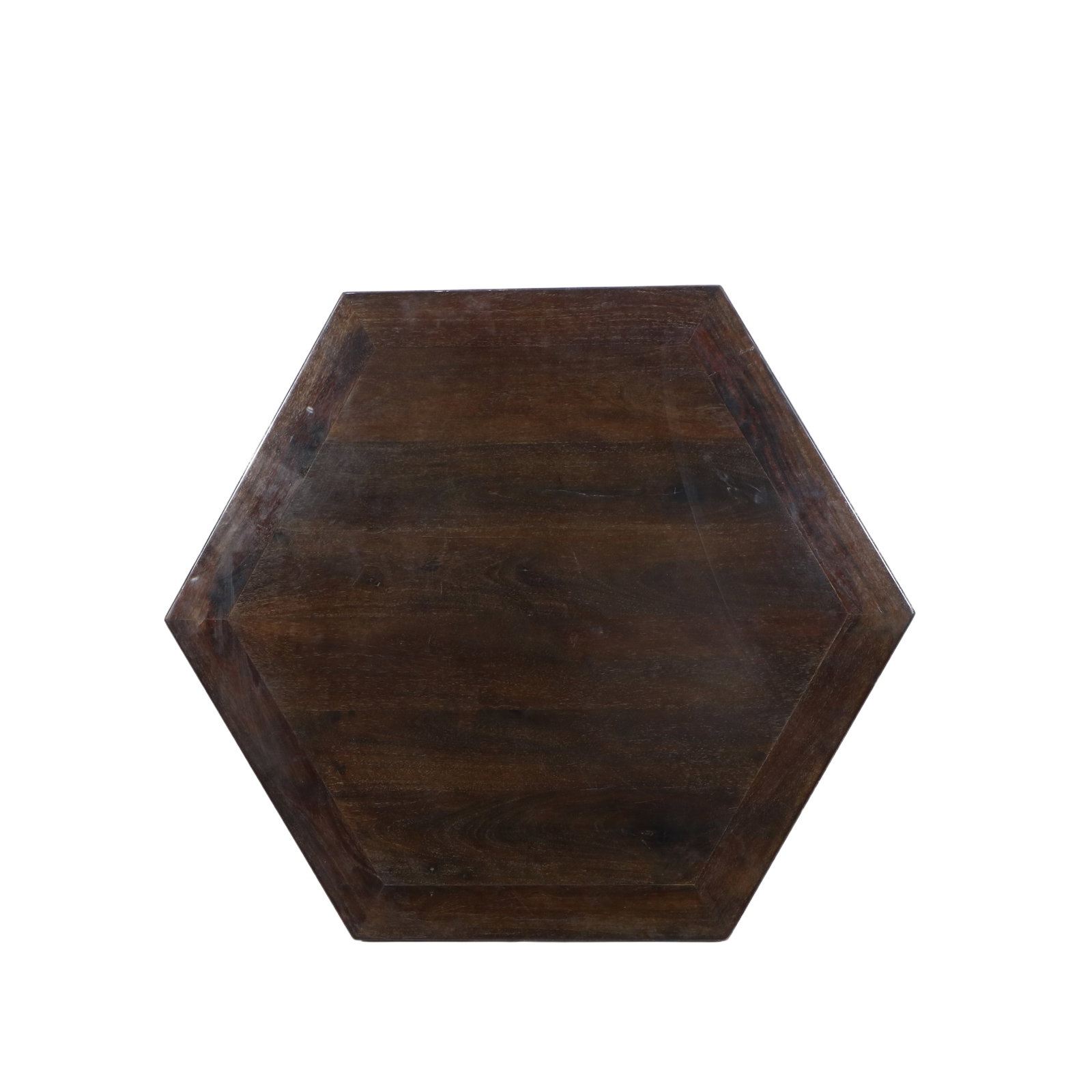 Rosewood Hexagonal Table with Dragon Design - 8