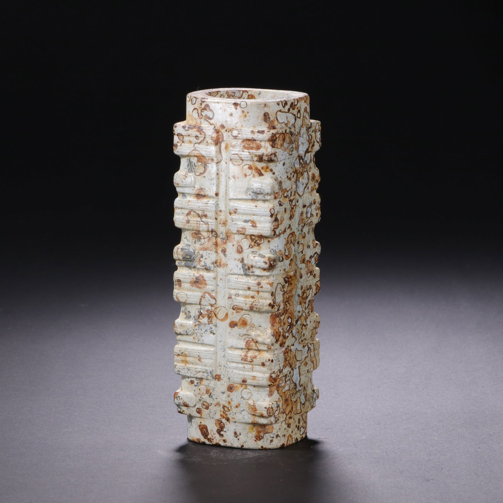 Jade Cong: 12cm high and 4cm wide