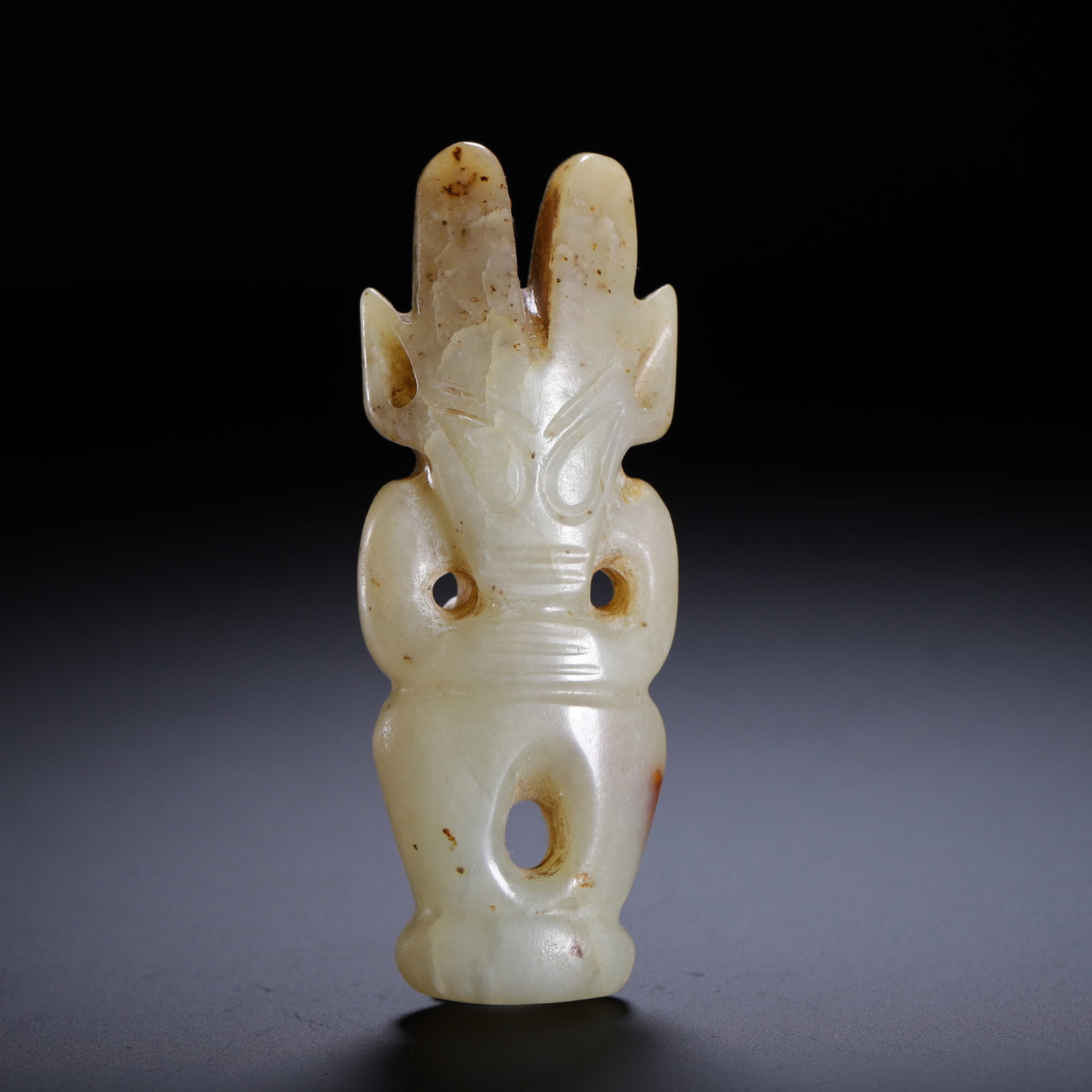 Jade Sun-God: Length 3.5cm, Width 1.5cm, Height 8.5cm, Weight 60g