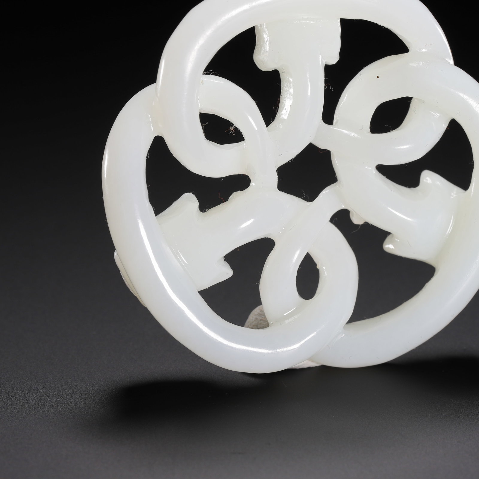 Hetian white jade dragon pattern pendant - 6