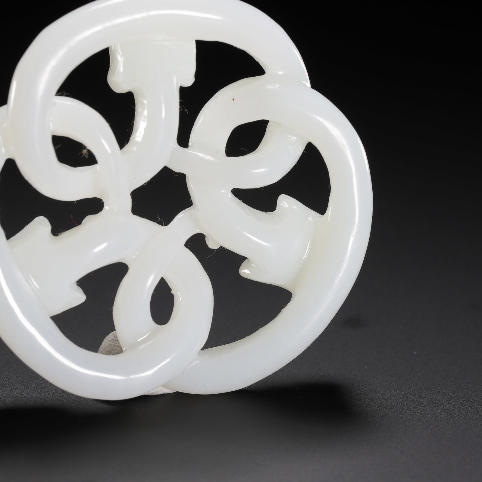 Hetian white jade dragon pattern pendant - 7