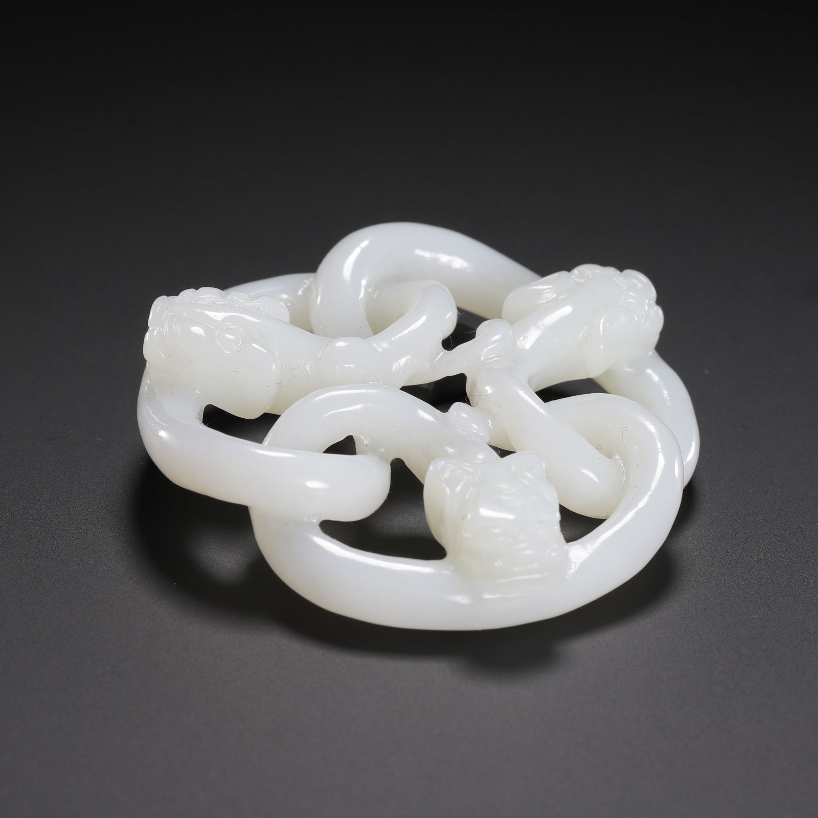 Hetian white jade dragon pattern pendant - 9