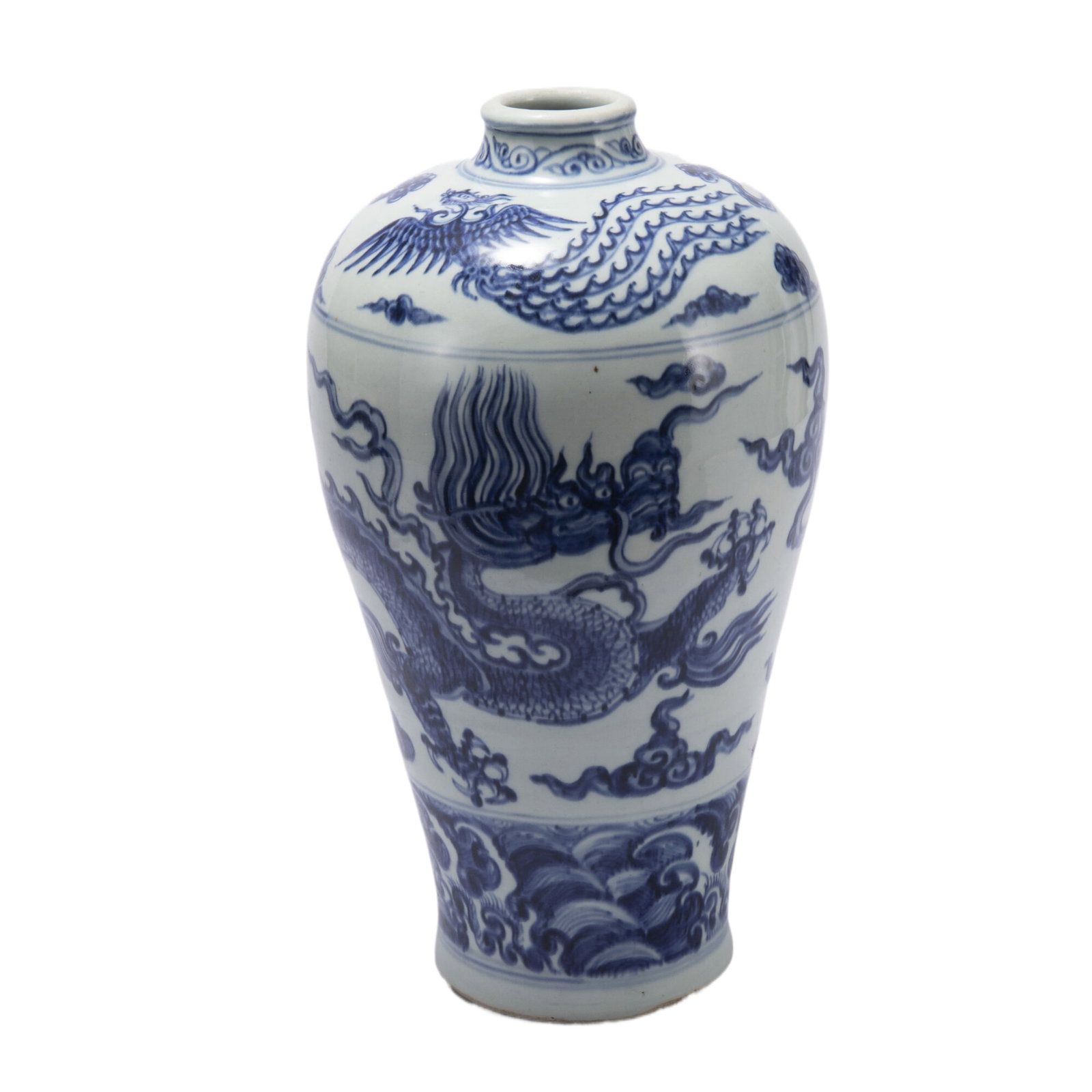 Ming Dynasty Blue and White Dragon Vase (1 of 9)