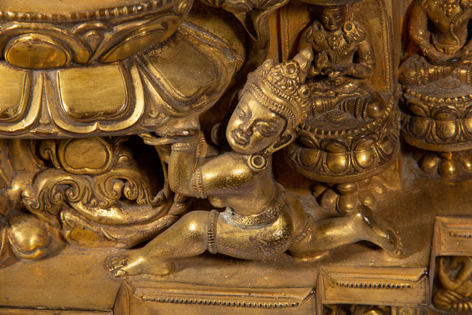 Gilded bronze Buddha statue - 7