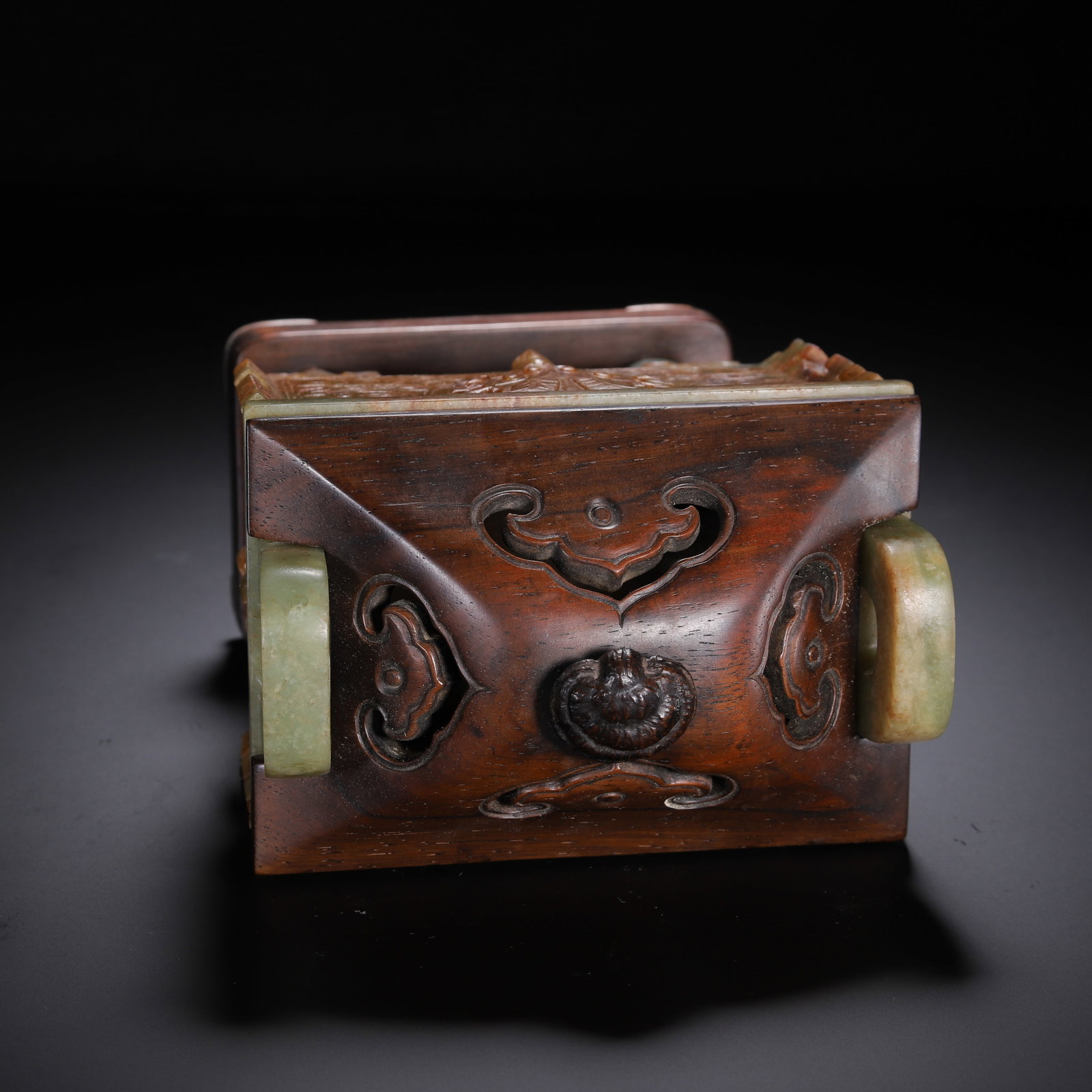 Hetian jade taotie pattern censer - 8