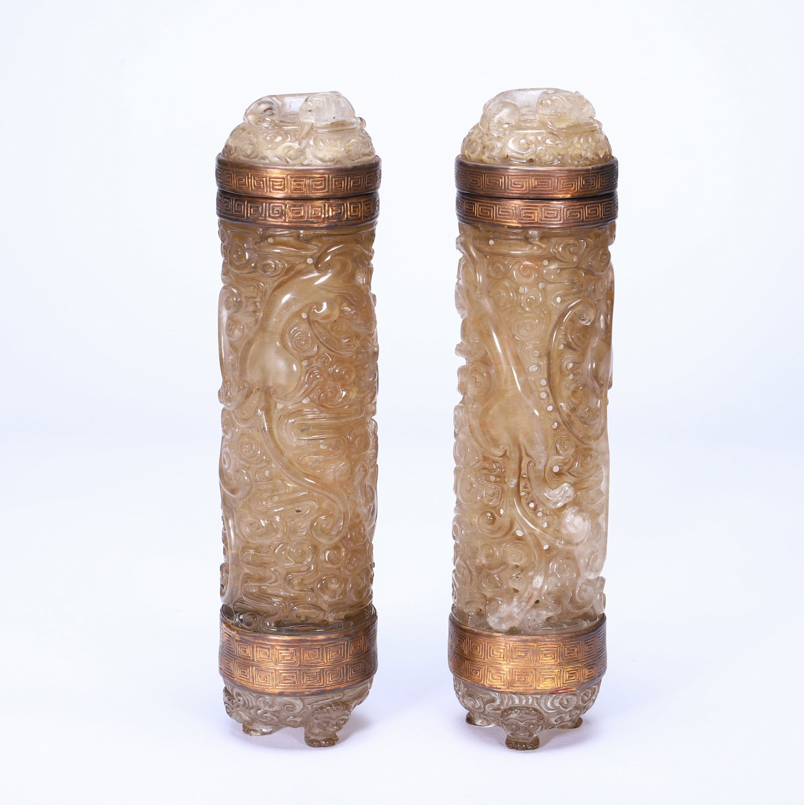 Crystal Dragon Pattern Incense Holder: 23cm long, 1280g