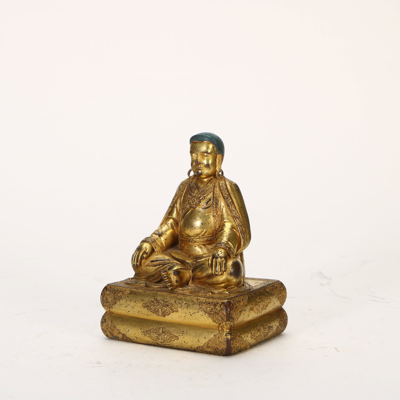 Gilt Bronze Guru Statue - 2