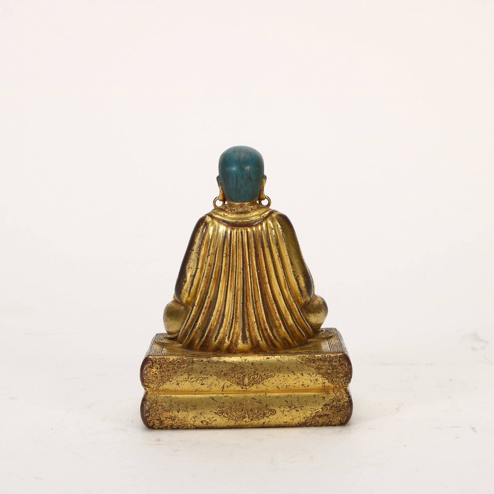 Gilt Bronze Guru Statue - 5
