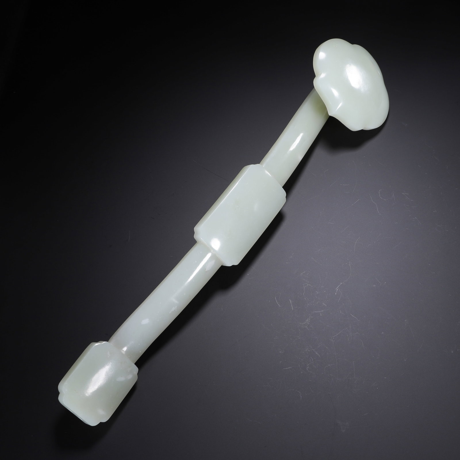 Hetian white jade ruyi - 5