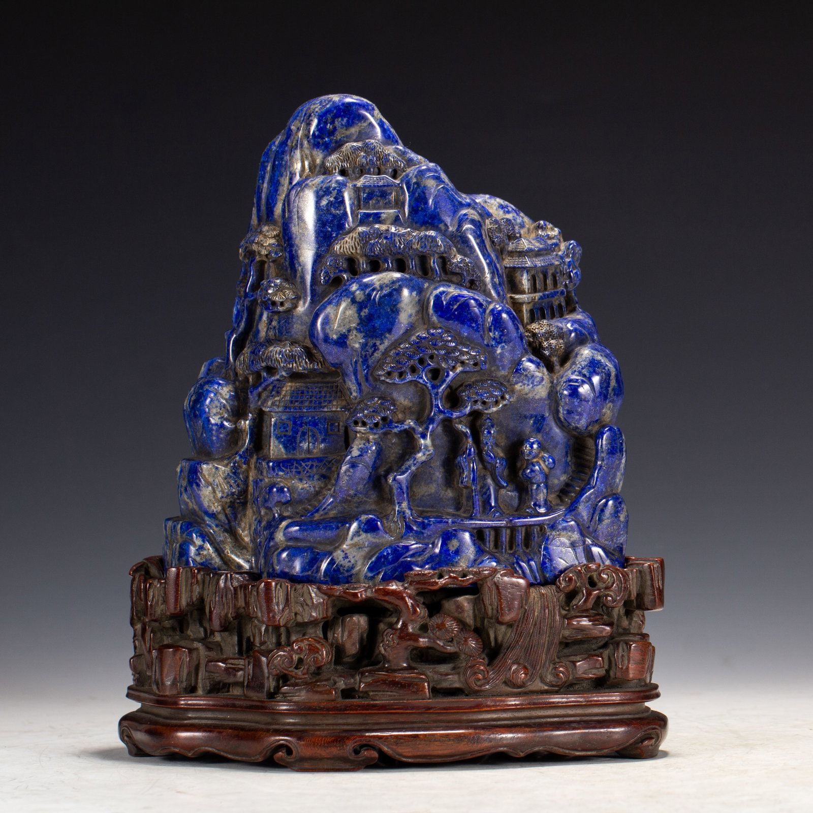 Lapis Lazuli Mountain: Length 20cm, Width 13cm, Height 26cm