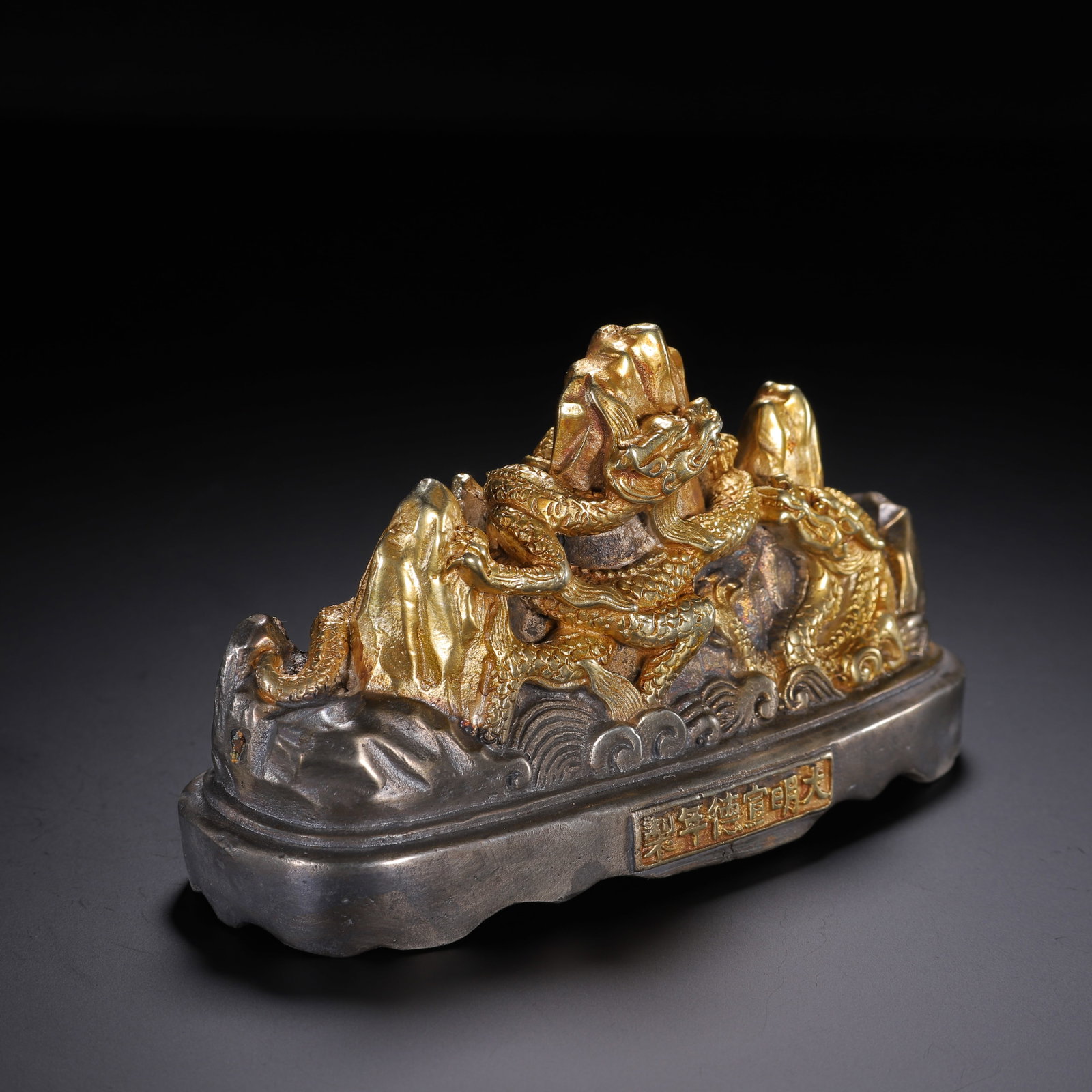 Gilded bronze pen holder - 4