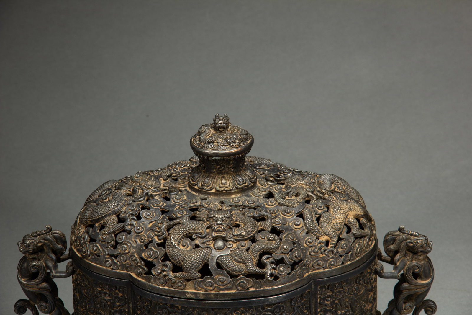 Bronze Dragon Pattern Incense Burner - 2