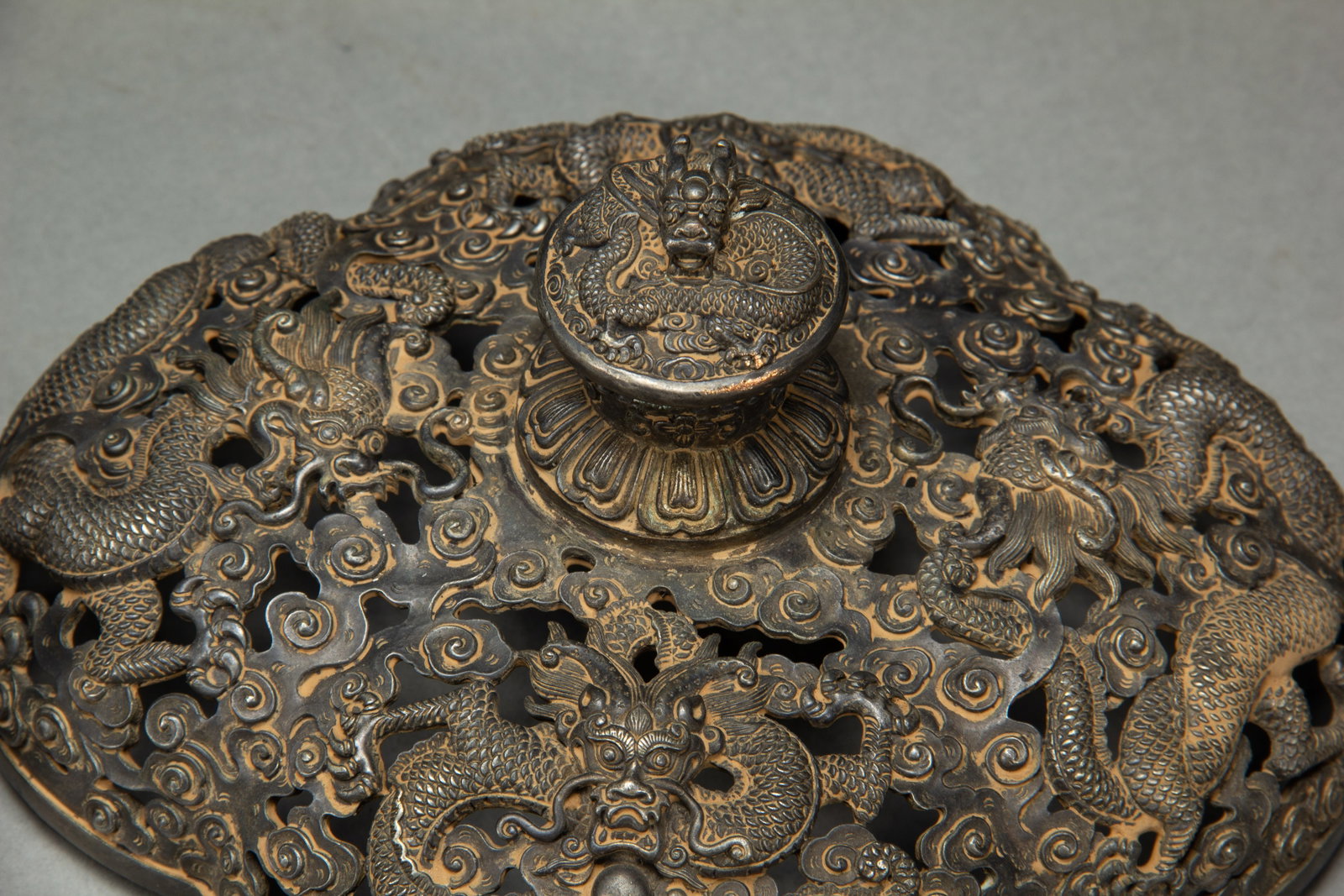 Bronze Dragon Pattern Incense Burner - 8