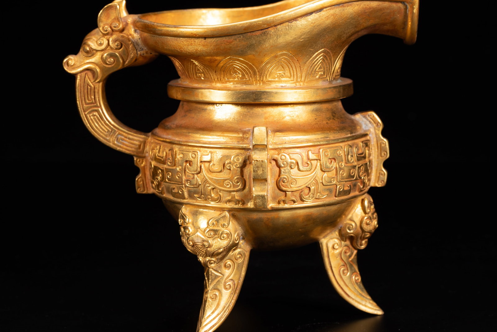 Gilded bronze cup - 7